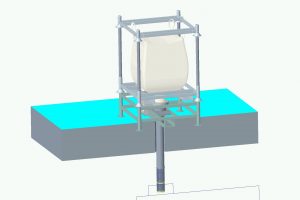 Custom-built emptying station with electric diaphragm valve (agri-food sector)