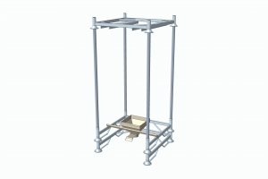 Custom-built emptying station with industrial slide gate valve