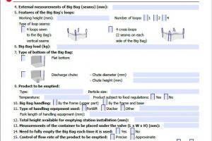 Specifications for emptying station